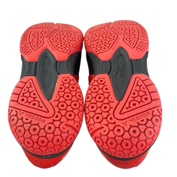 Victor A102 Women's Red Black Lace Up Low Top Badminton Sneakers Shoes Size 8.5 - Picture 4 of 5